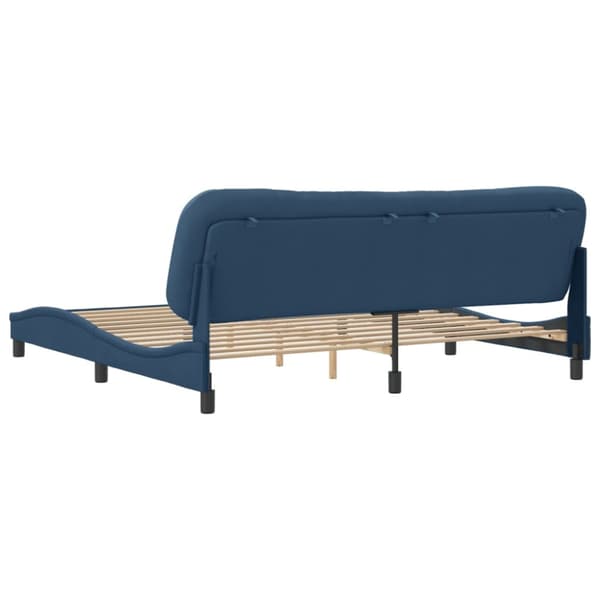 Bed Frame without Mattress "Hvar" Blue 200x200 cm Fabric