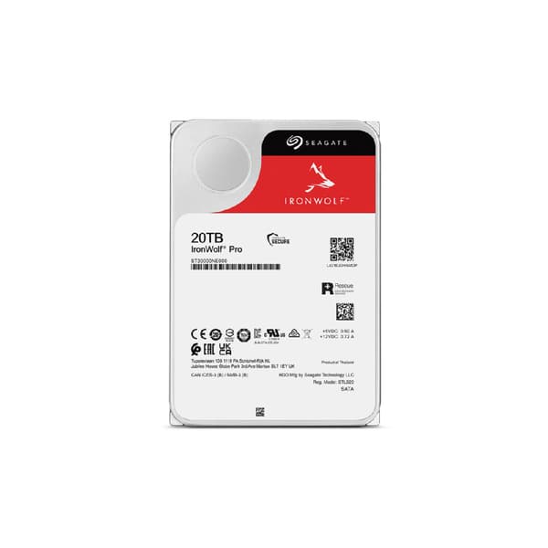 Seagate IronWolf Pro ST20000NT001 - hårddisk - 20 TB - SATA 6Gb/s