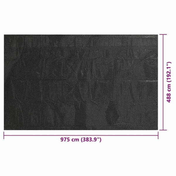 Poolskydd svart 975x488 cm PE