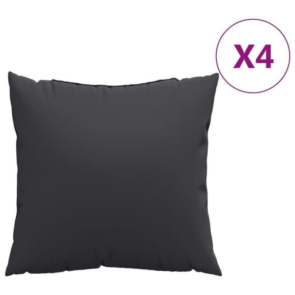 Soffkuddar 4 st svart 40x40 cm tyg