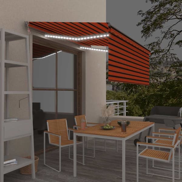 Automatisk markis rullgardin vindsensor LED 3,5x2,5m