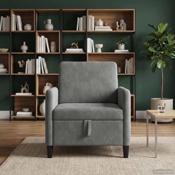 Soffa med förvaring Mörkgrå 72 x 78 x 87 cm Polyester