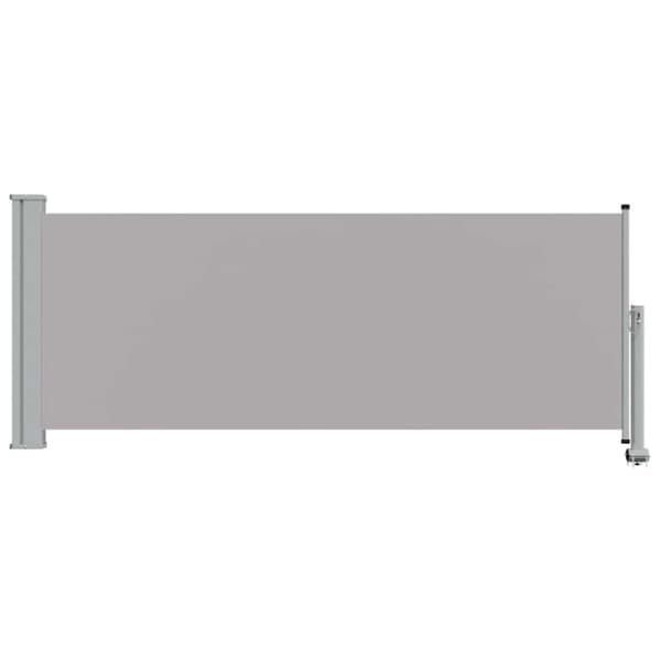 Infällbar sidomarkis 100 x 300 cm grå