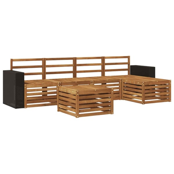 Utomhussoffset 6 pcs Naturlig