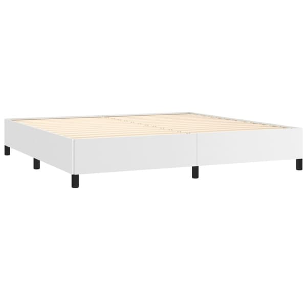 Sängram vit 200x200 cm konstläder