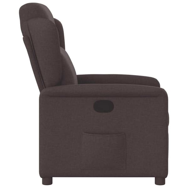 Reclinerfåtölj mörkbrun tyg