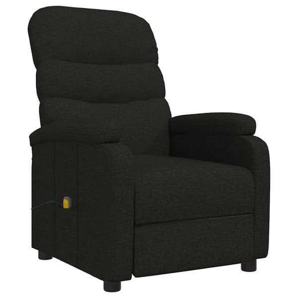 Massagefåtölj svart tyg