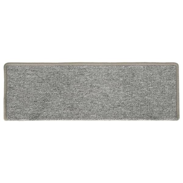 Trappmattor 15 st 65x21x4 cm ljusgrå rektangulär kant