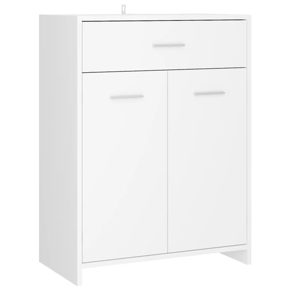 Badrumsskåp vit 60x33x80 cm konstruerat trä