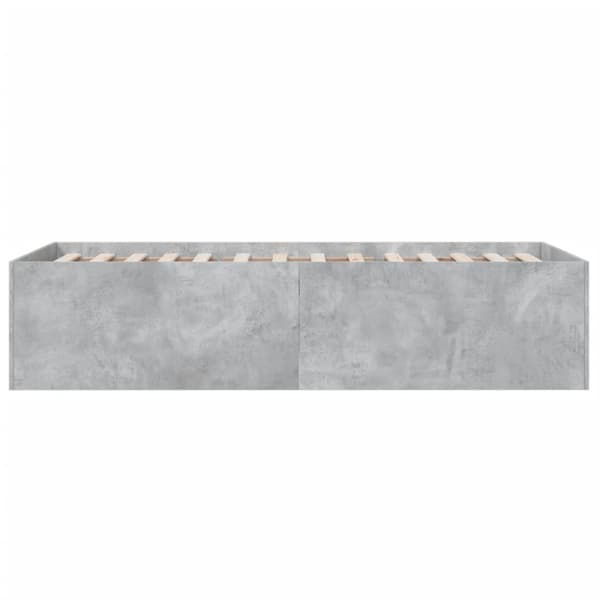 Sängram betonggrå 75x190 cm konstruerad trä