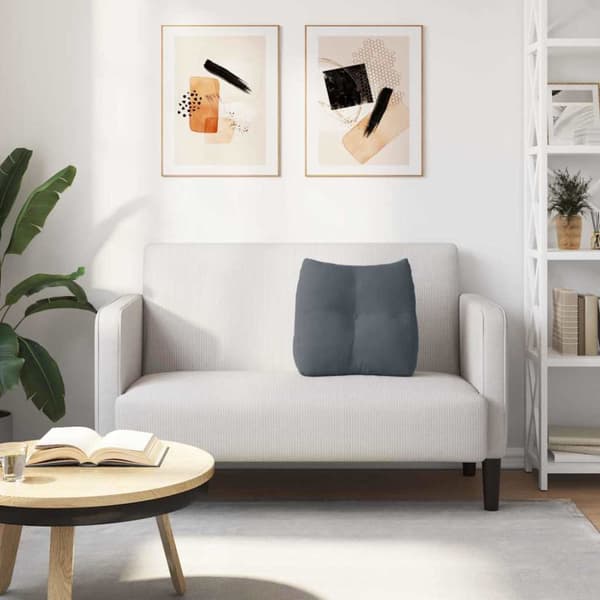 Ryggkudde Mörkgrå 45 x 24 x 50 cm Sammet