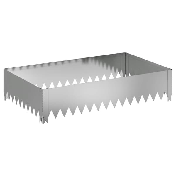 Kant för gräsmatta 100 x 60 x 20 cm Stål Silver