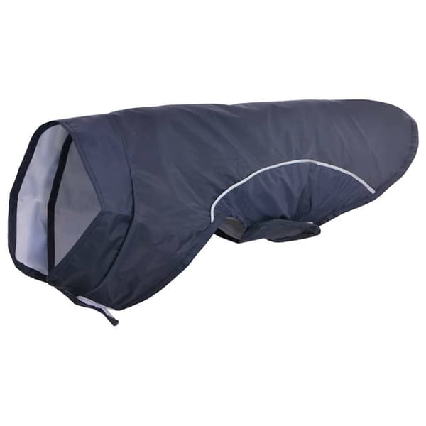 Regnrock för hundar med reflexer polyester marinblå S