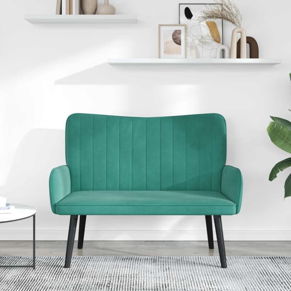Tvåsitssoffa Turkos 115 x 61 x 87 cm Sammet