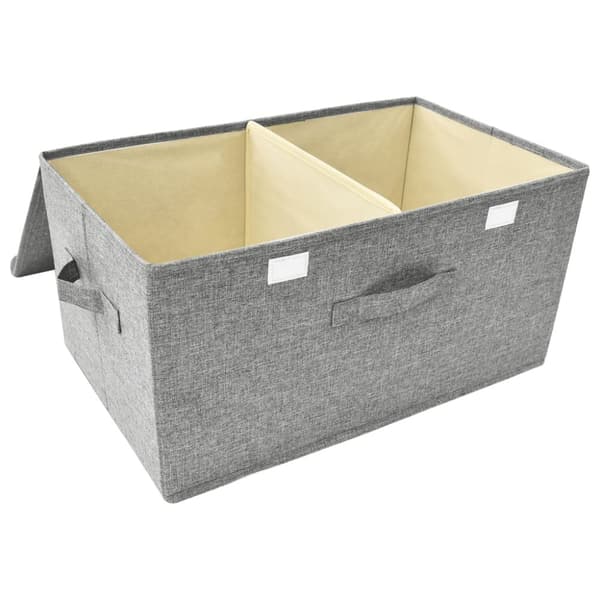 Förvaringslåda tyg 50x30x25 cm grå