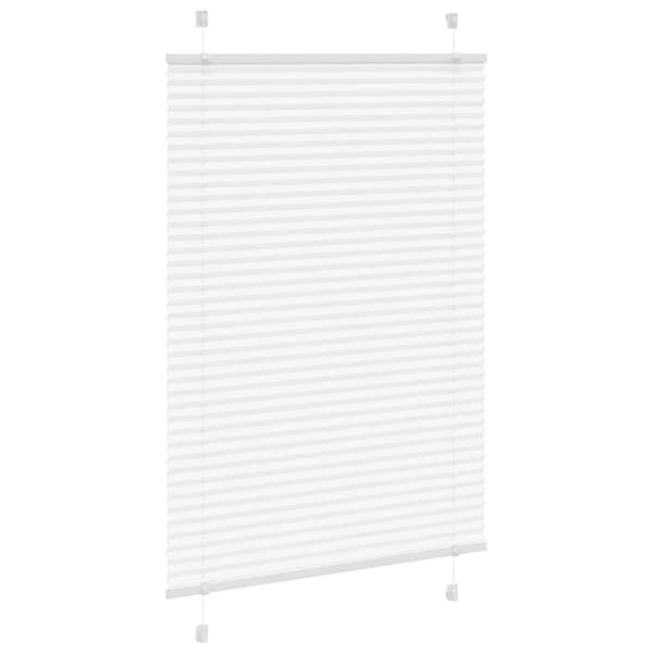 Plisserad persienn vit 85x150 cm tyg bredd 84,4 cm polyester