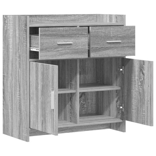 Sideboard Grå Sonoma 75 x 36 x 80 cm Konstruerat trä
