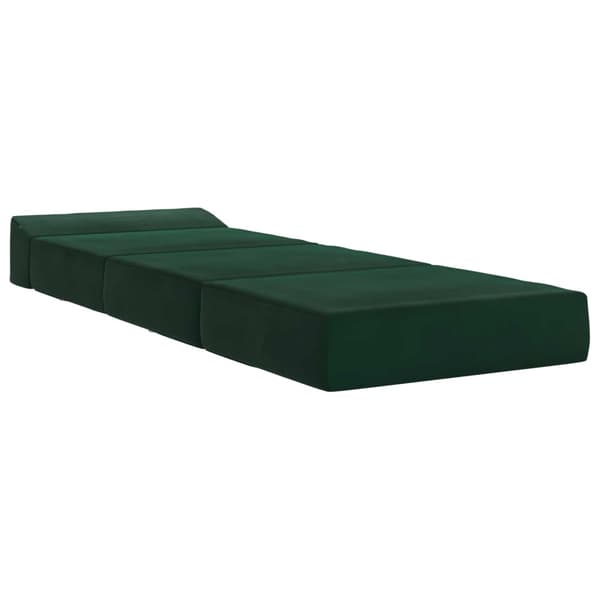 Fällbar Soffbed Mörkgrön 200 x 70 x 10 cm Sammet