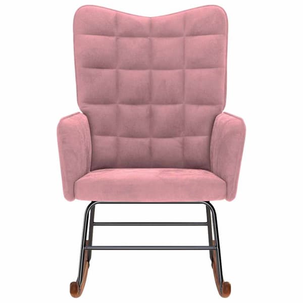 Gungstol rosa sammet