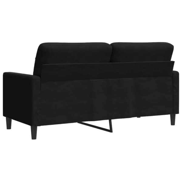 Soffa 2-sits svart 140 cm sammet