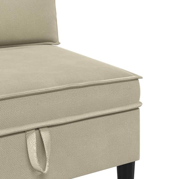 Möbelset för vardagsrummet 3 pcs Sand Tyg
