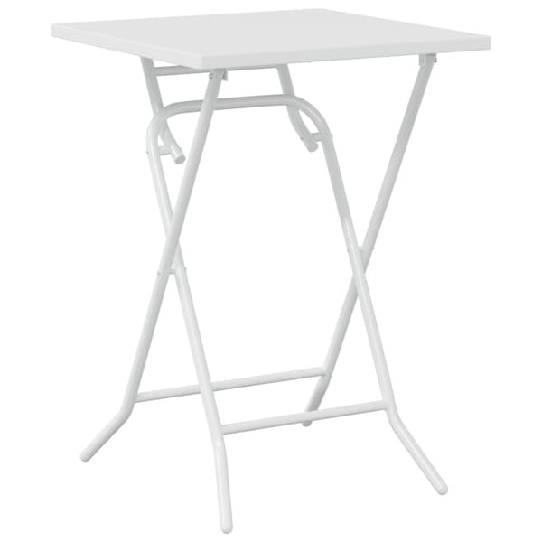 Trädgårds Bistro Set 3 pcs Vit Stål