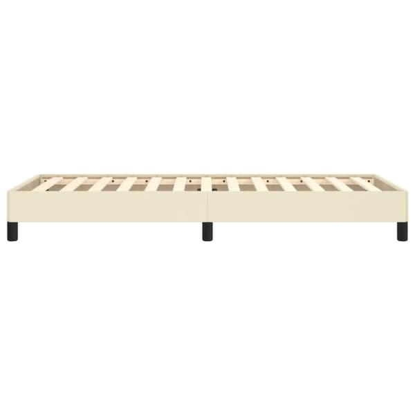 Sängram gräddvit 100x200 cm konstläder