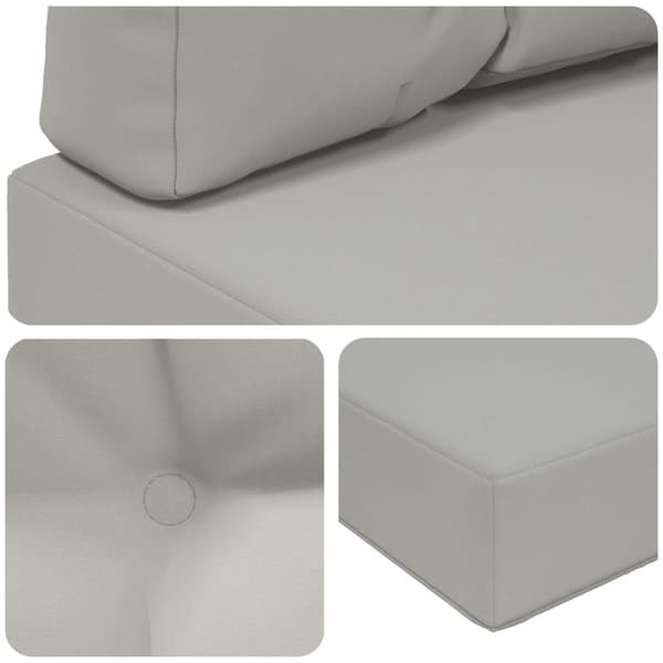 Utomhus Soffa Kudde 3 pcs Grå Polyester