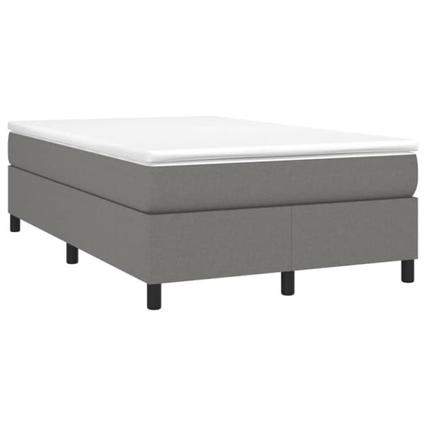 Boxspring-sängram mörkgrå 120x200 cm tyg