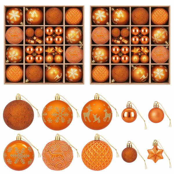 Julbollset 88 st Brons Ø 6 cm Plast