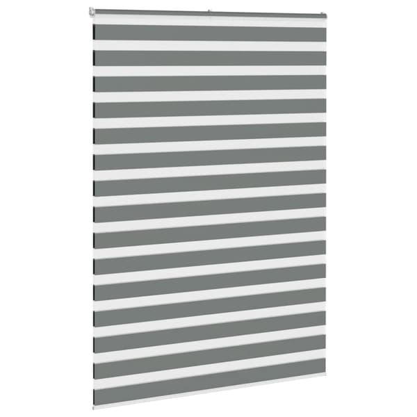 Rullgardin zebra mörkgrå 160x230 cm tyg bredd 155,9cm polyester