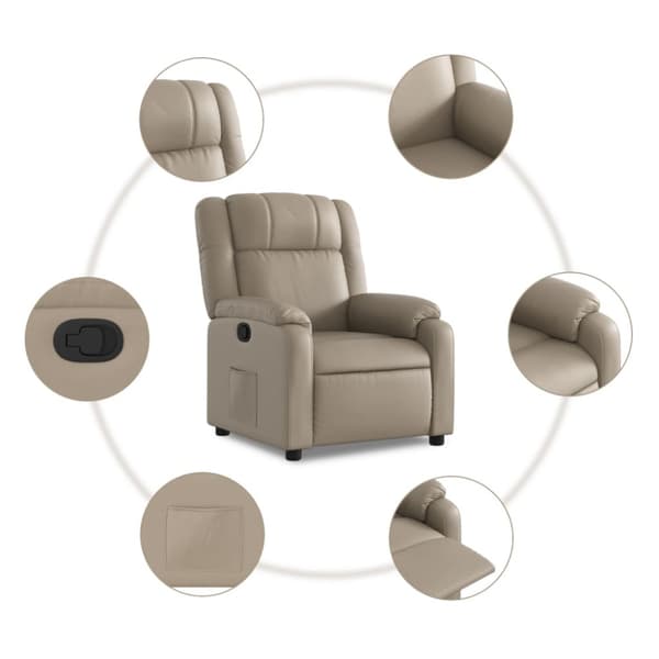 Reclinerfåtölj cappuccino konstläder