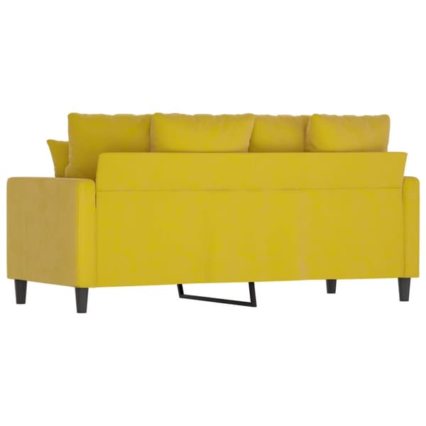 2-sitssoffa gul 140 cm sammet