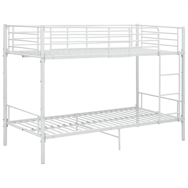 Våningssäng vit metall 90x200 cm