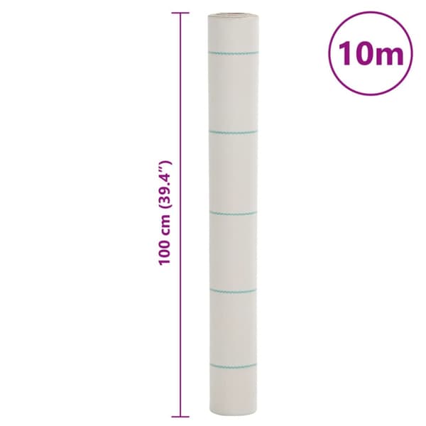 Ogräsmatta vit 1x10 m PP