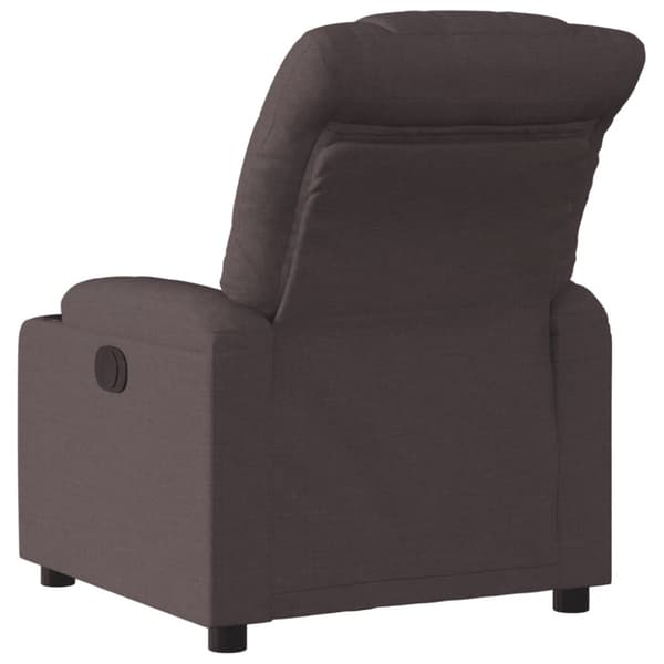 Reclinerfåtölj mörkbrun tyg