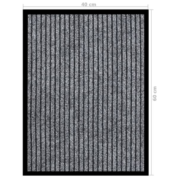 Dörrmatta grårandig 40x60 cm