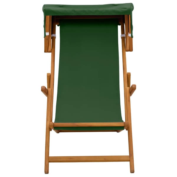 Deck Chair 2 st 3 Position Massiv Eukalyptus Trä Grön