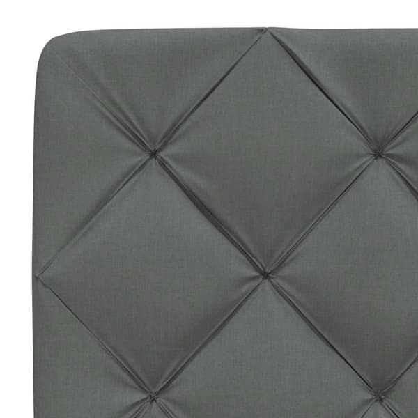 Bed Frame with LED without Mattress Dark Grey 140x190 cm Fabric