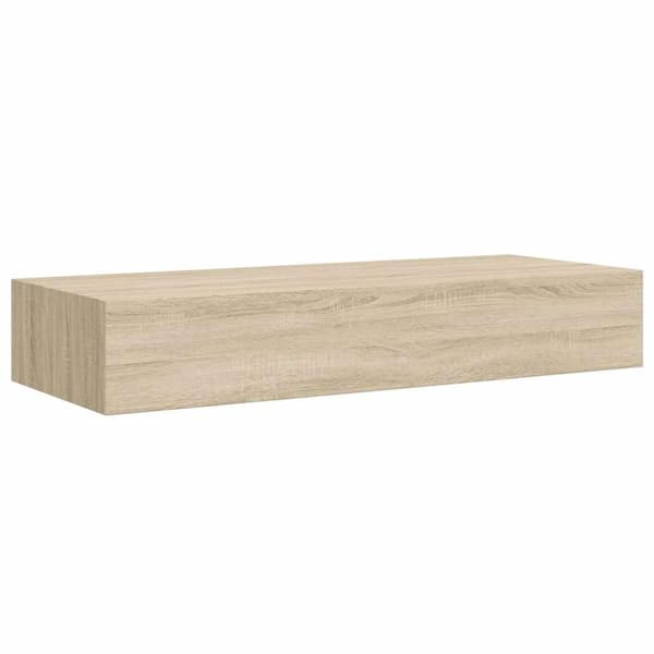 Väggmonterad låda 2 st ek 60x23,5x10 cm MDF