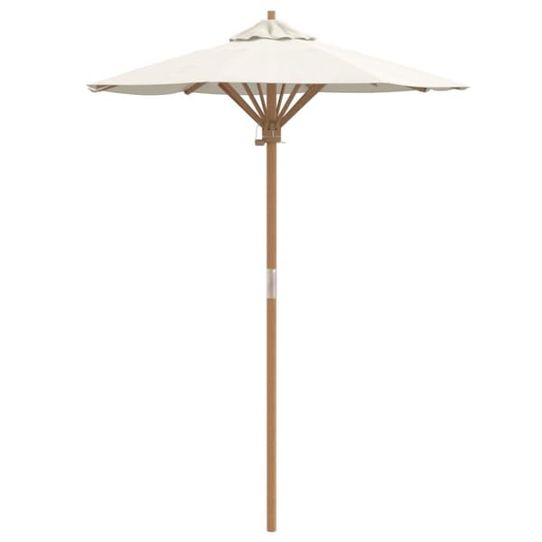 Trädgårdsparasol Krämvit Ø 270 x 260 cm Bambu