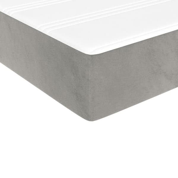 Pocketresårmadrass medium ljusgrå 120x210x20 cm sammet