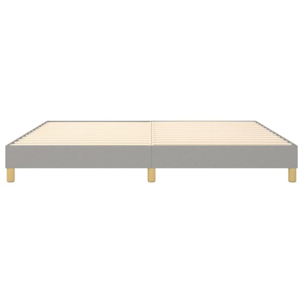 Boxspring-sängram ljusgrå 200x200 cm tyg