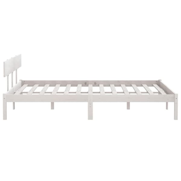 Sängram vit massiv furu 180x200 cm