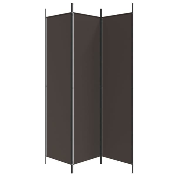 Rumsavdelare 3 paneler 150 x 200 cm brun tyg