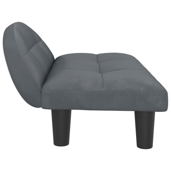 Hundbädd mörkgrå 70x52x30 cm sammet