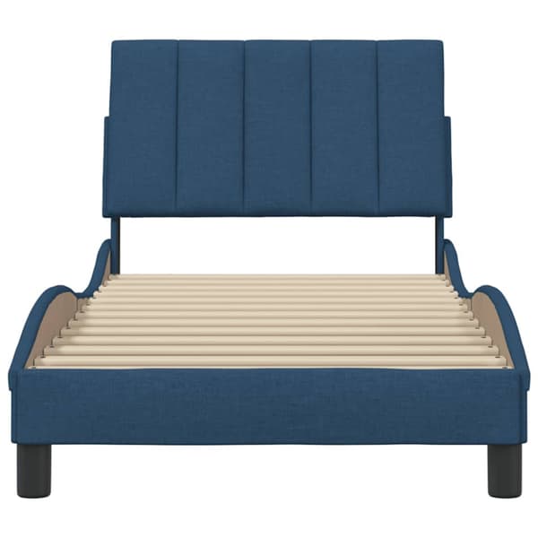 Bed Frame without Mattress "Hanko" Blue 90x200 cm Fabric