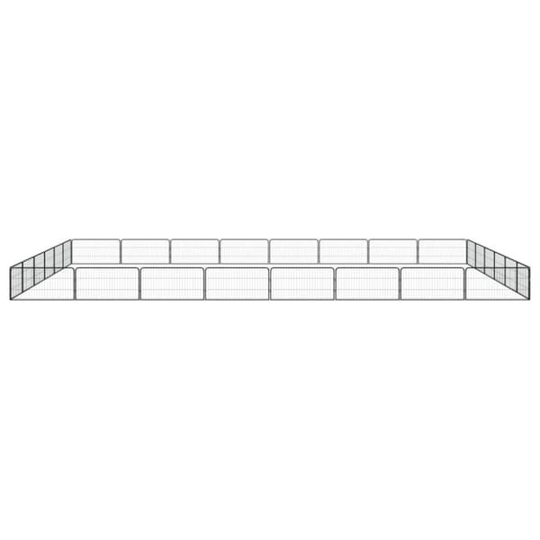 Hundbur 28 paneler svart 100x50 cm pulverlackerat stål