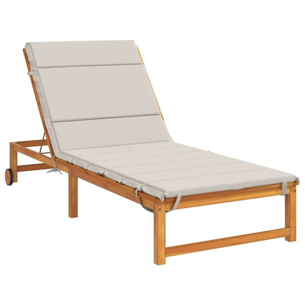 Solstol Kudde GEMERT 100% Polyester Vit 200 x 80 x 3 cm