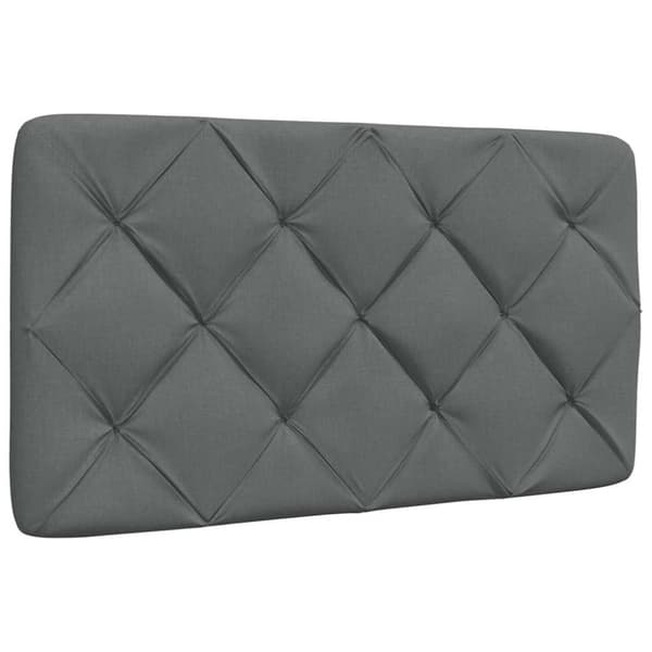Bed Frame without Mattress Dark Grey 90x190 cm Fabric